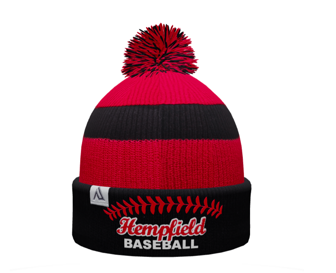 Hempfield Baseball Pom Pom Beanie