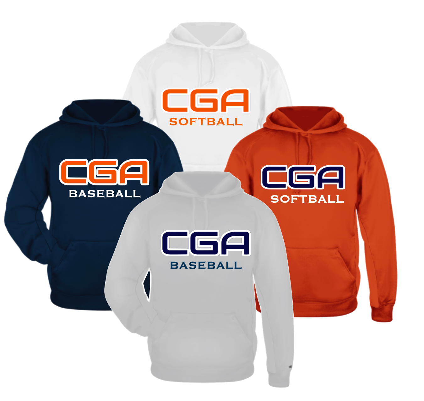 CGA Baseball Perf Fleece Hoodie Men Women Youth