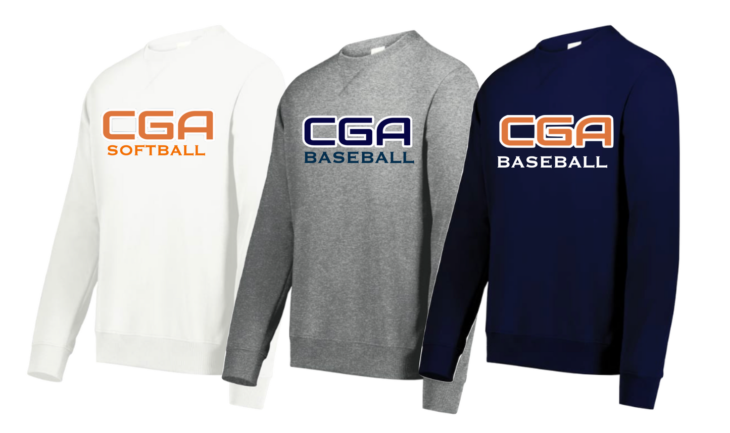"CGA Softball" Fleece Crew Sweatshirt (Adult & Youth)
