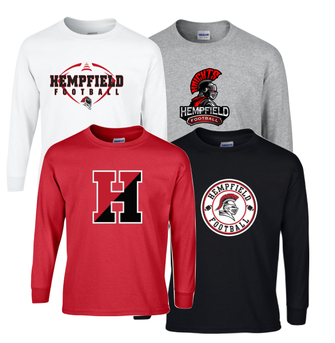 Hempfield Football 100% Cotton LS T-Shirt - (Youth)