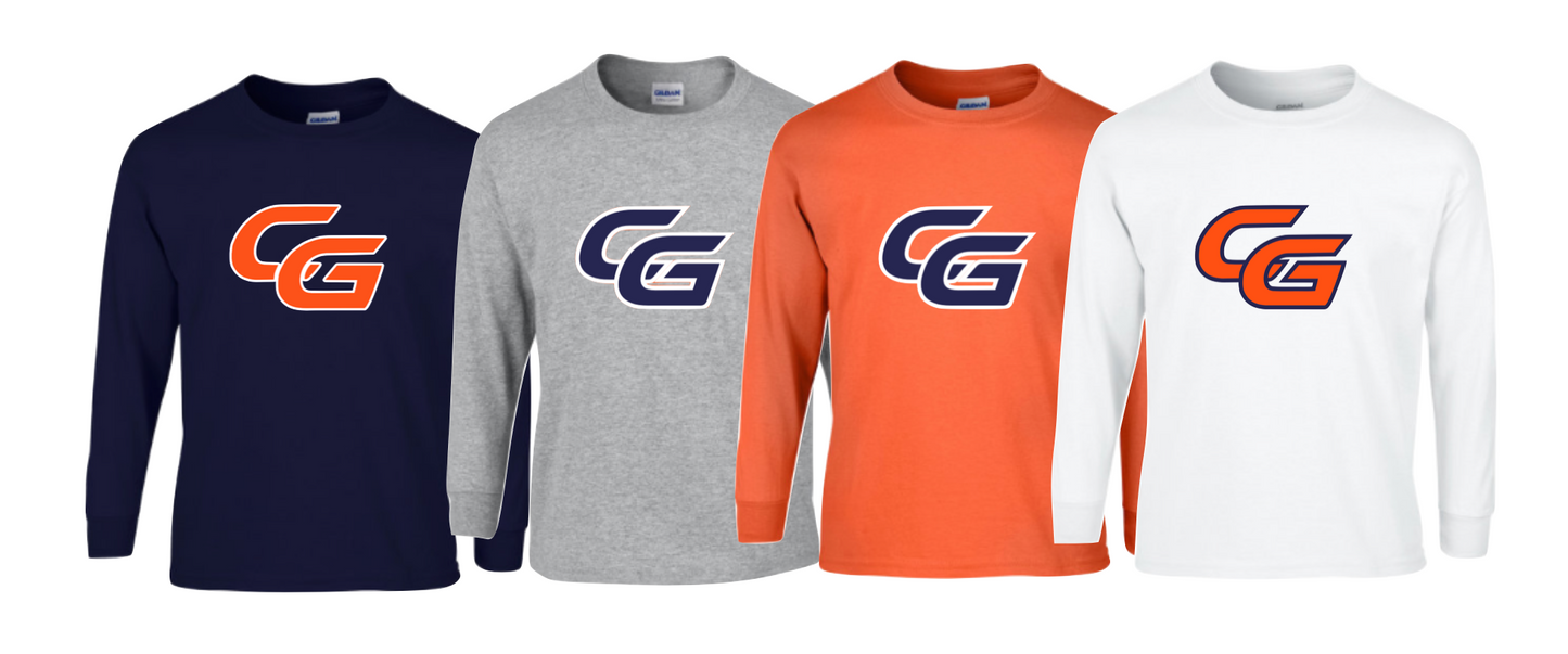 "CG Logo" 100% Cotton LS T-Shirt - (Adult, Women, Youth)