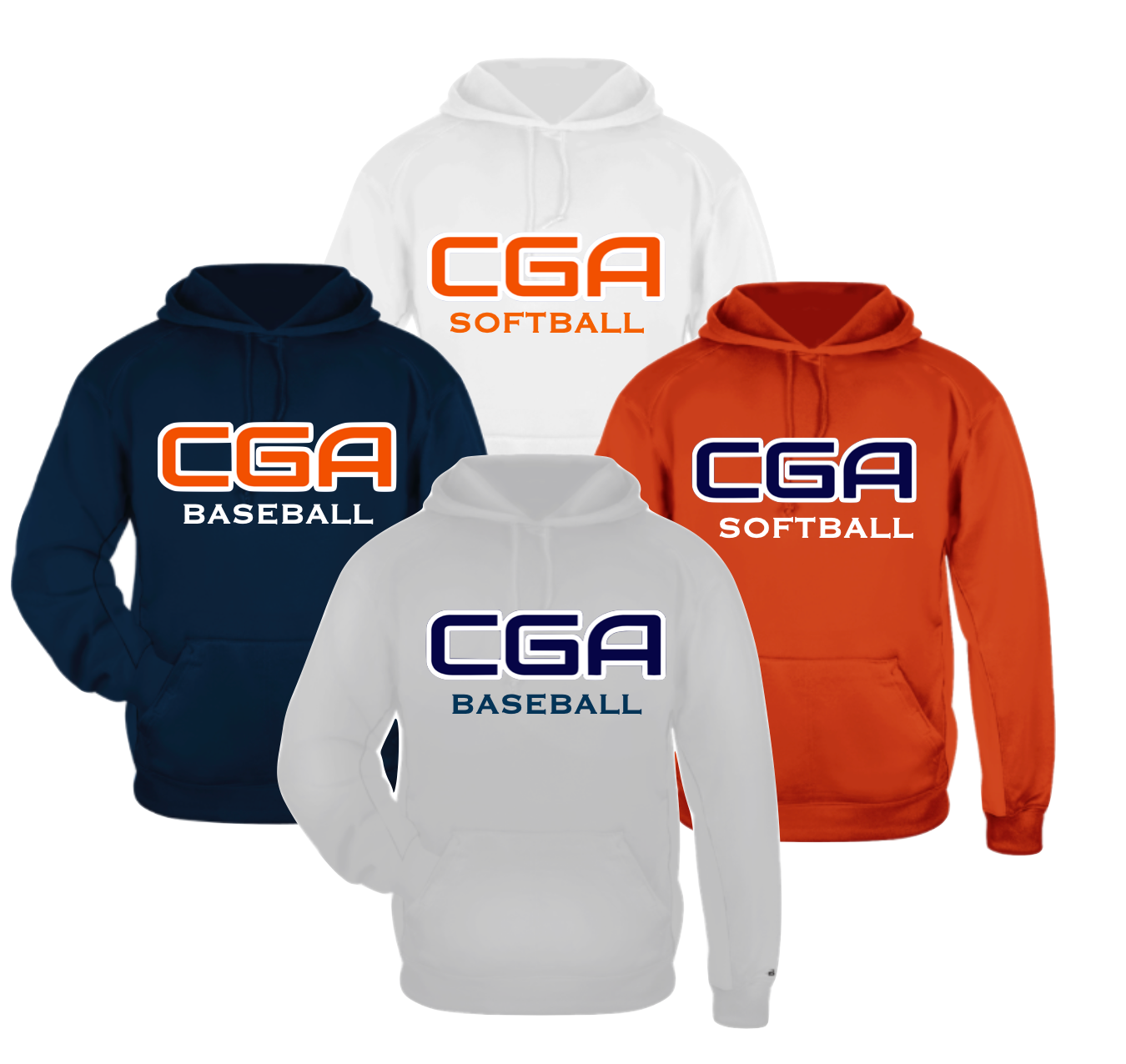 "CGA Baseball" Perf Fleece Hoodie (Men, Women, Youth)