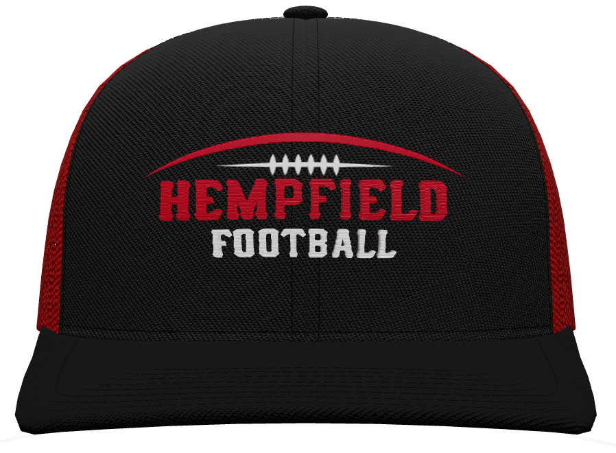 Hempfield Football Snap Back Hat (Black/Red)